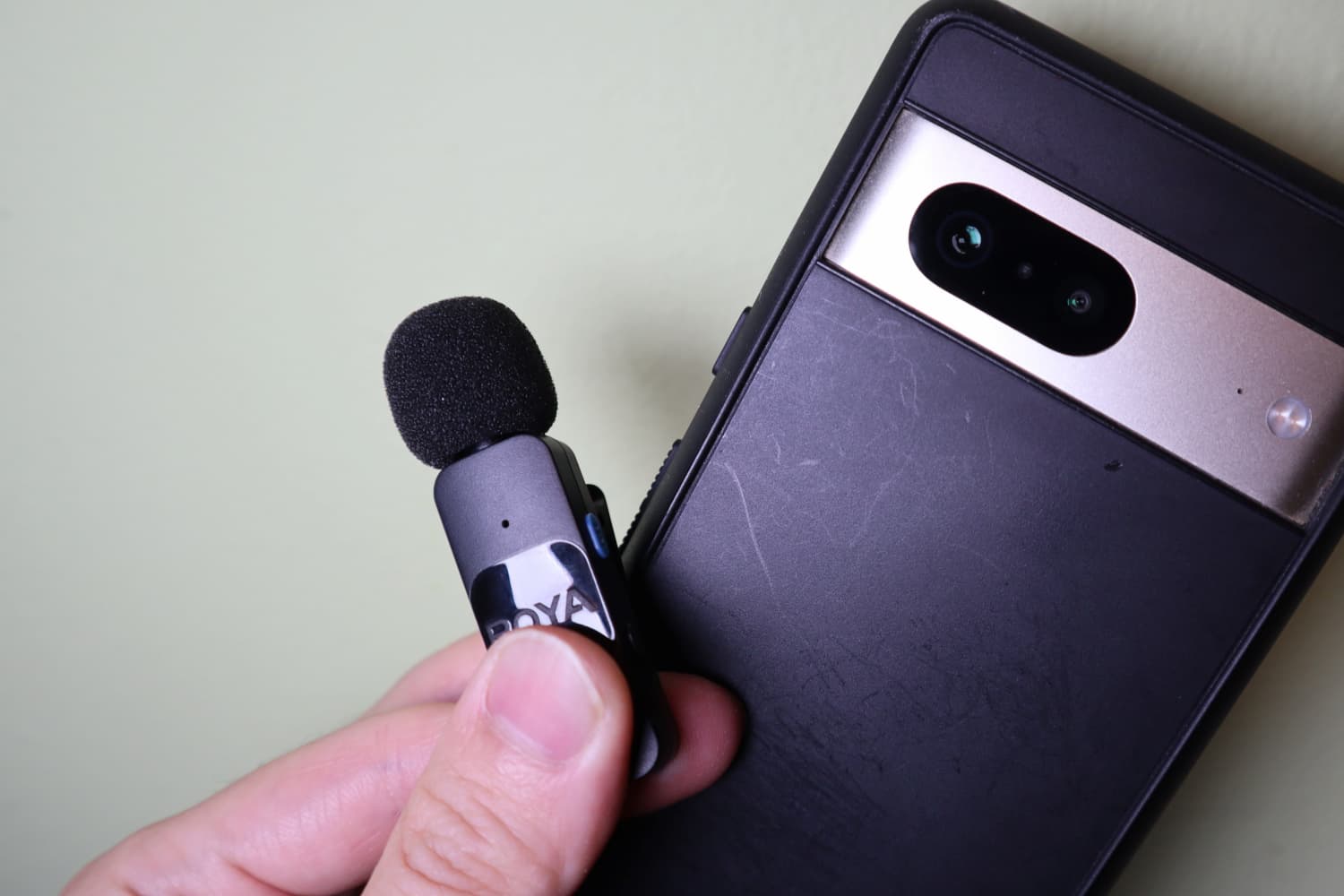 Phone attachment microphone
