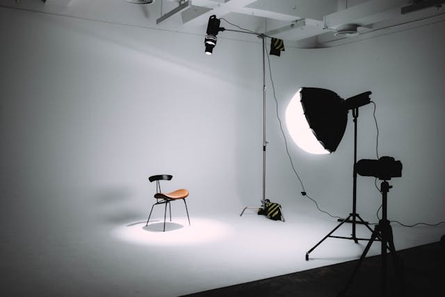 box light in studio