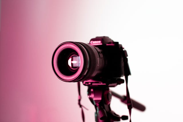 camera on tripod